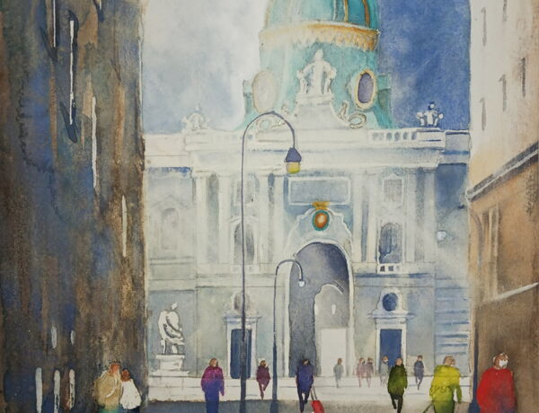 Wien Kohlmarkt, 2023, 32 x 45 cm, Ingrespapier