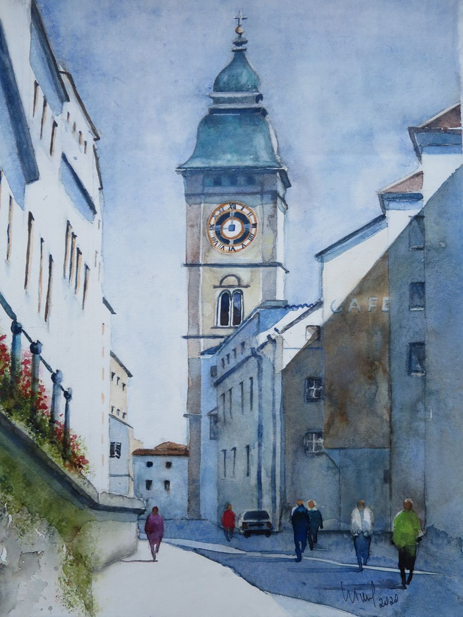 Enns, 2020, 32 x 45 cm, Ingrespapier