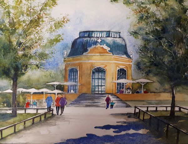 Kaiserpavillion Tiergarten Schönbrunn, 2021, 45 x 32 cm, Ingrespapier