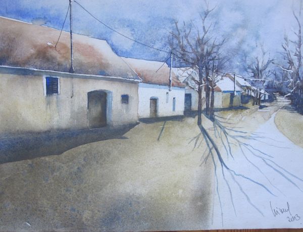 Kellergasse Minichhofen, 2013, 45 x 32 cm, Ingrespapier