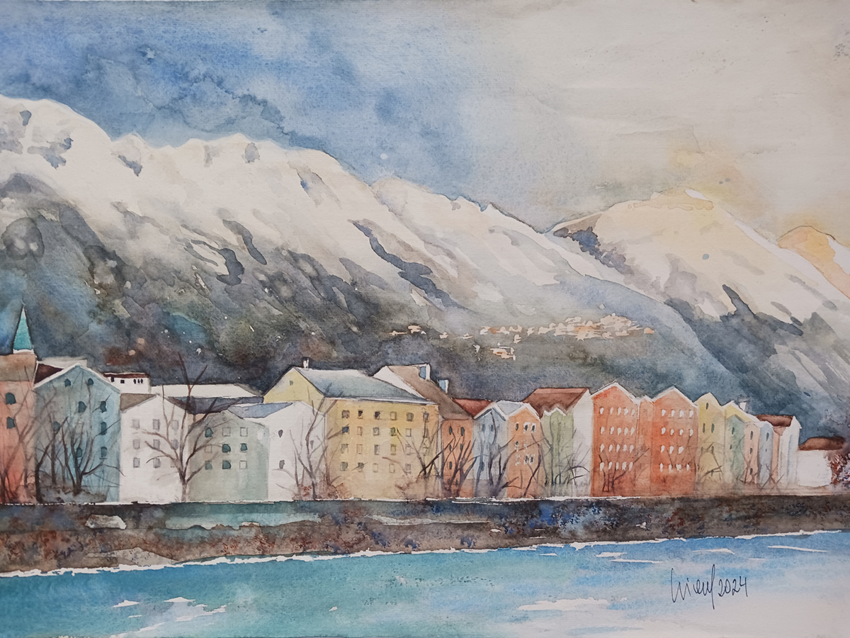 Innsbruck, 2024,  45 x 32 cm, Ingrespapier