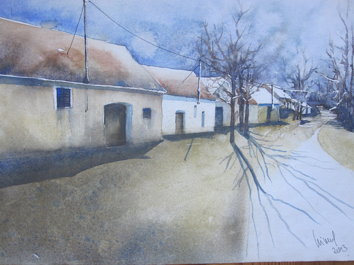 Kellergasse Minichhofen, 2013, 45 x 32 cm, Ingrespapier