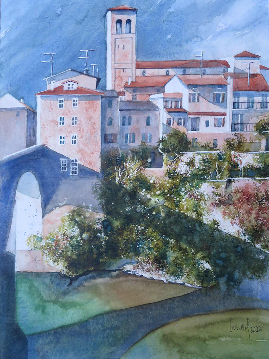 Cividale del Friuli, Italien, 2022, 32 x 45 cm, Ingrespapier