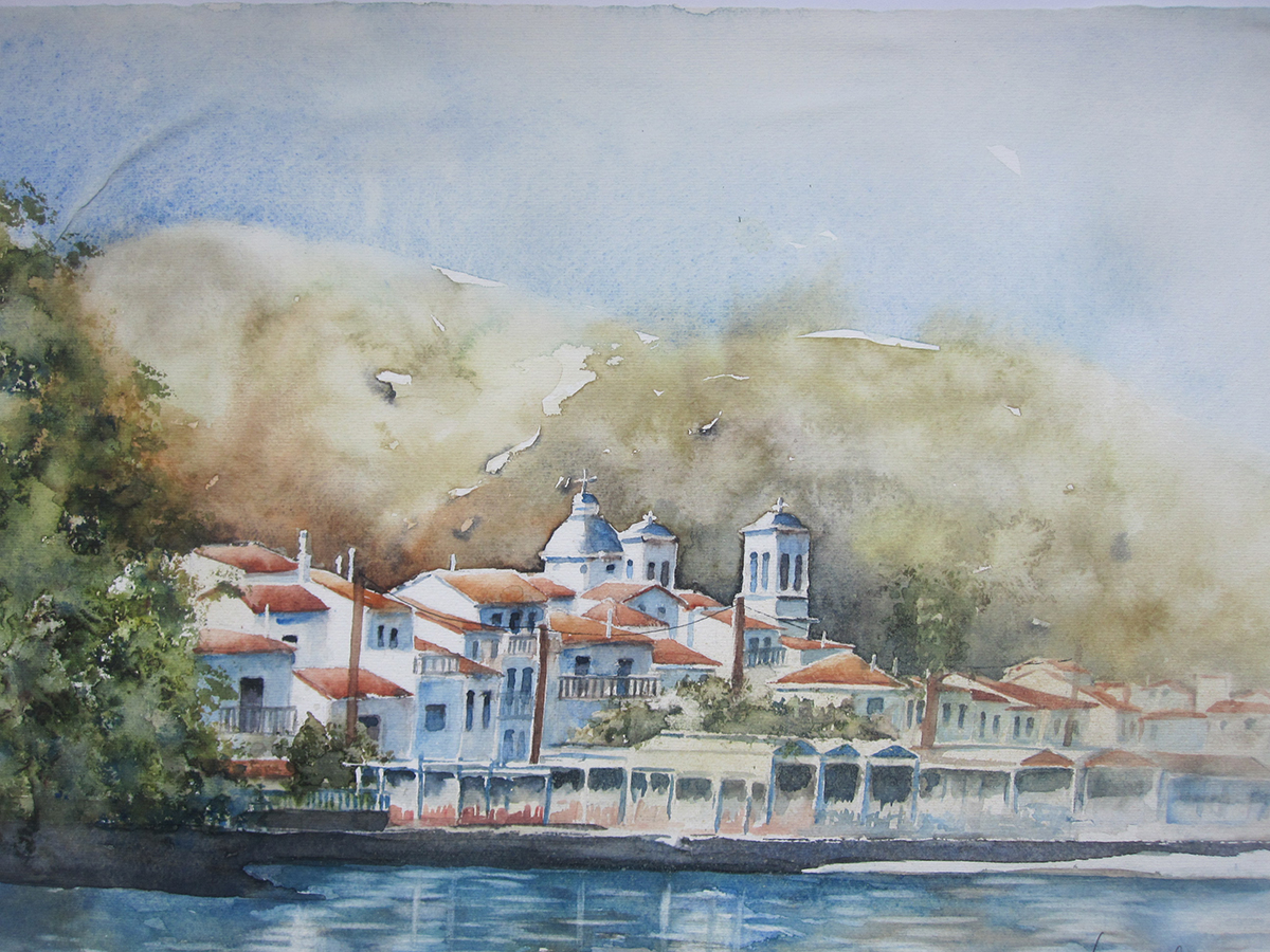 Samos, 2014, 45 x 32 cm, Ingrespapier