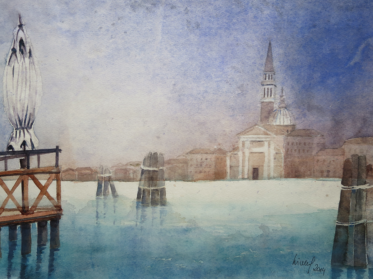 Venedig-Giudecca, 2014, 45 x 32 cm, Ingrespapier